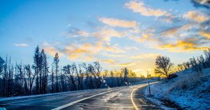 Winter road during sun set | Gunther Kia