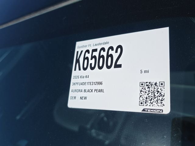 2026 Kia K4 EX