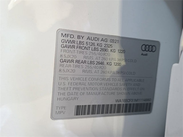 2021 Audi Q3 Premium Plus S Line quattro