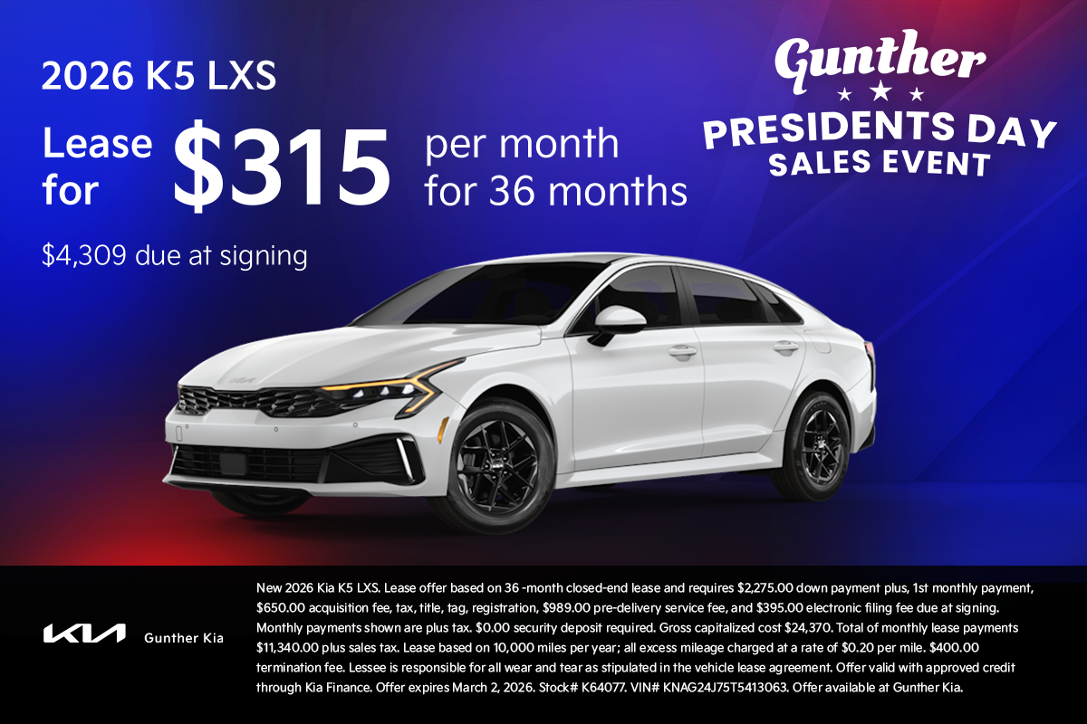 K5 Lease Specials Feb 2026