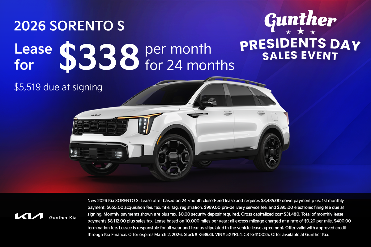 Sorento Lease Specials Feb 2026