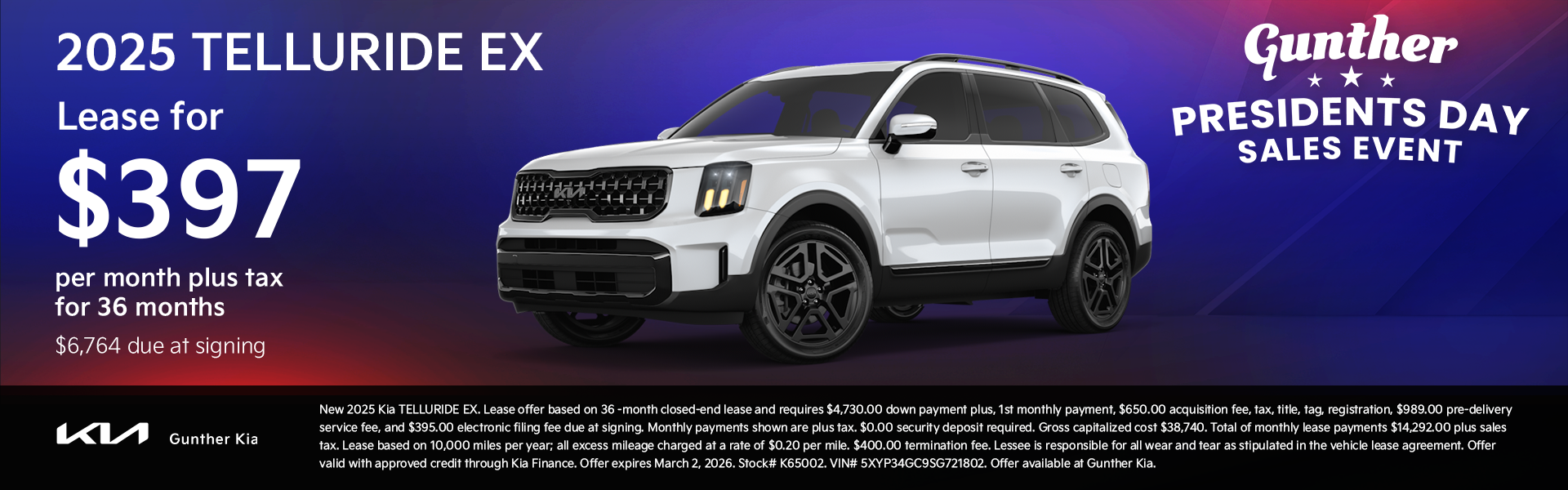 Telluride Lease Specials Feb 2026