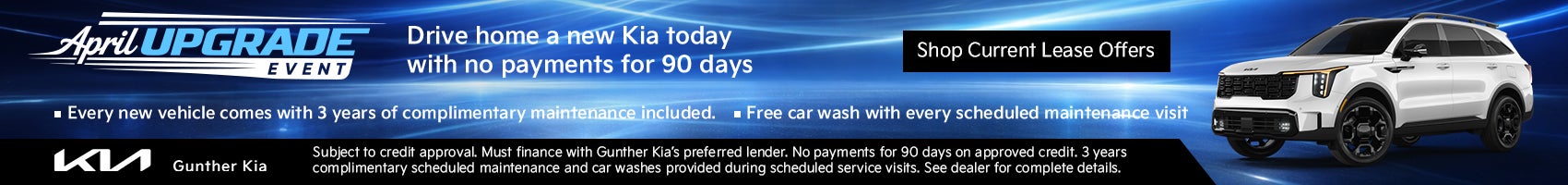  New Kia no payments for 90 days 