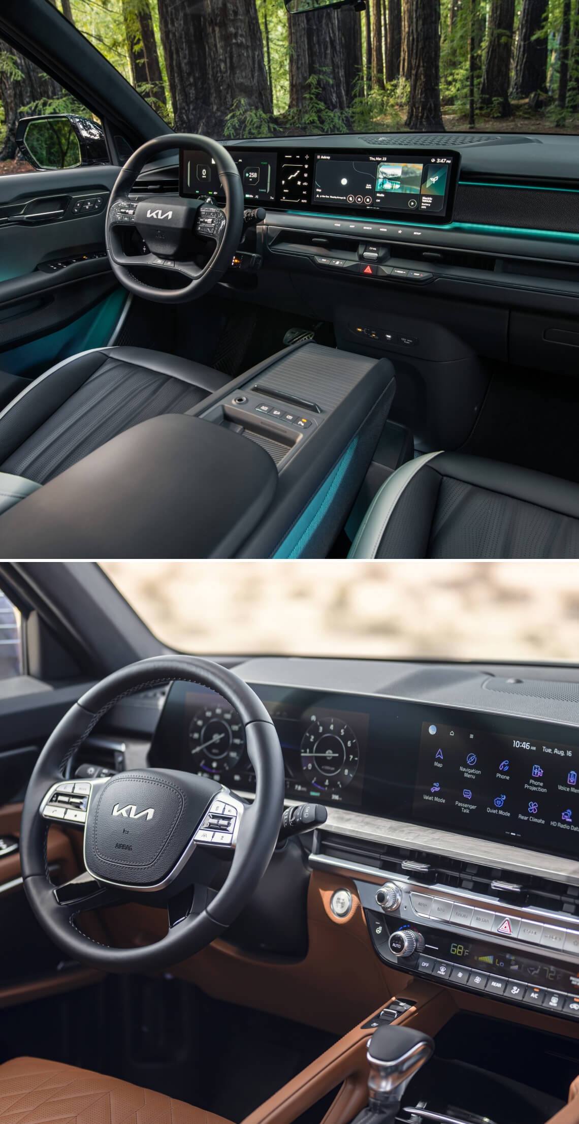 Kia EV9 vs. Telluride Interior Features