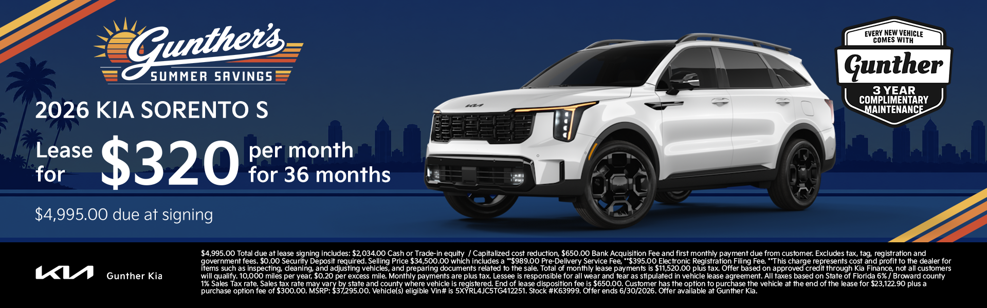 Sorento Lease Specials - June 2026
