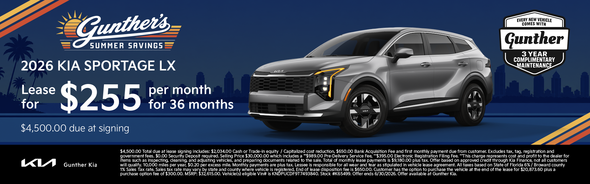 Sportage Lease Specials - June 2026