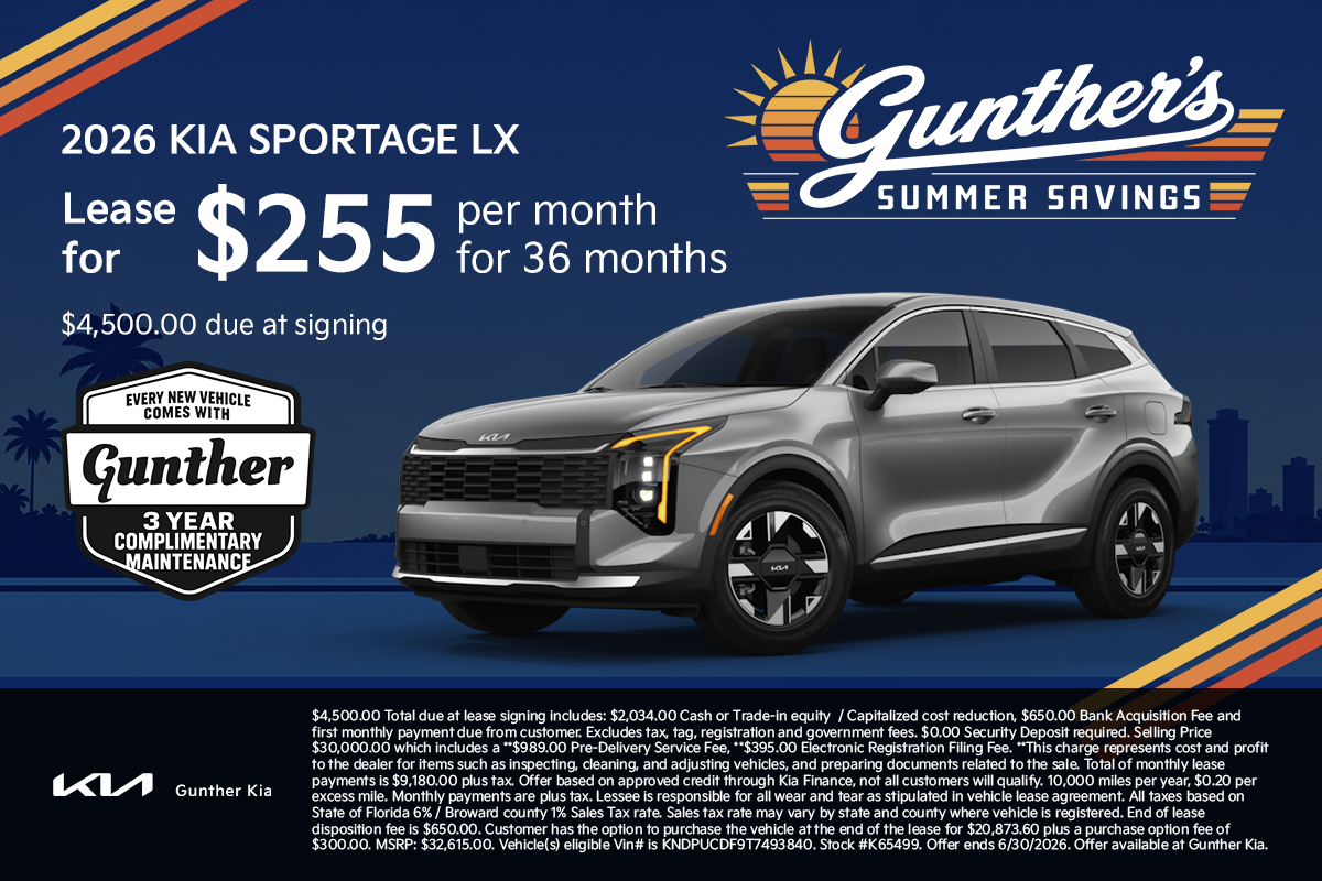 Sportage Lease Specials - June 2026