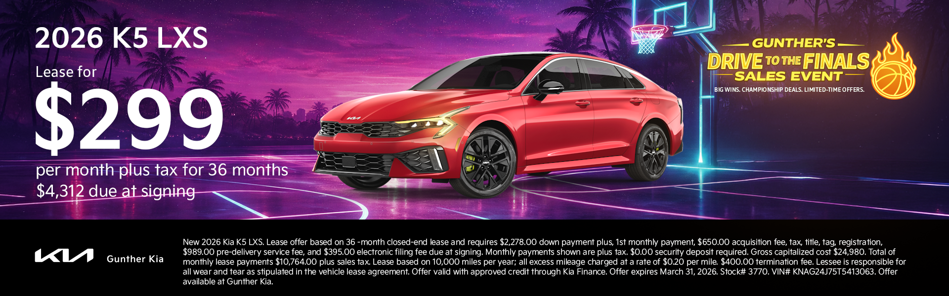 K5 Lease Specials March 2026