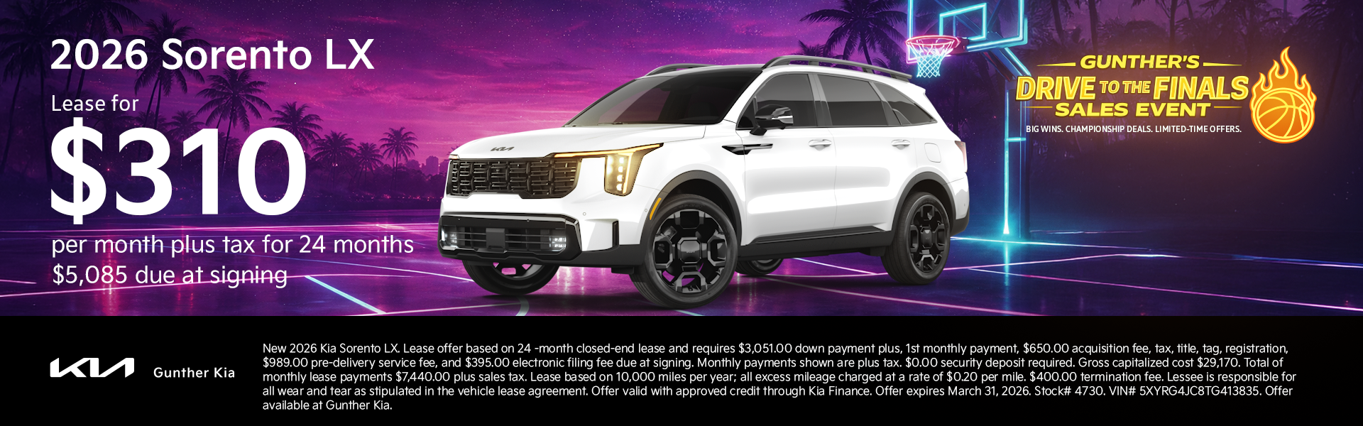 Sorento Lease Specials March 2026