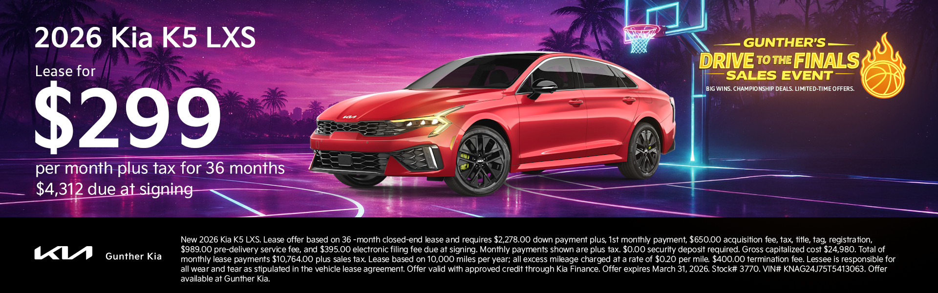 K5 Lease Specials March 2026