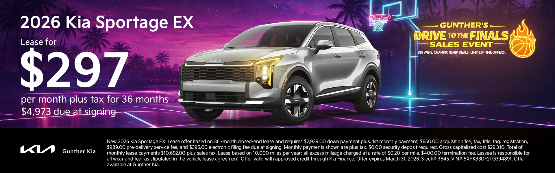 Sportage Lease Specials March 2026