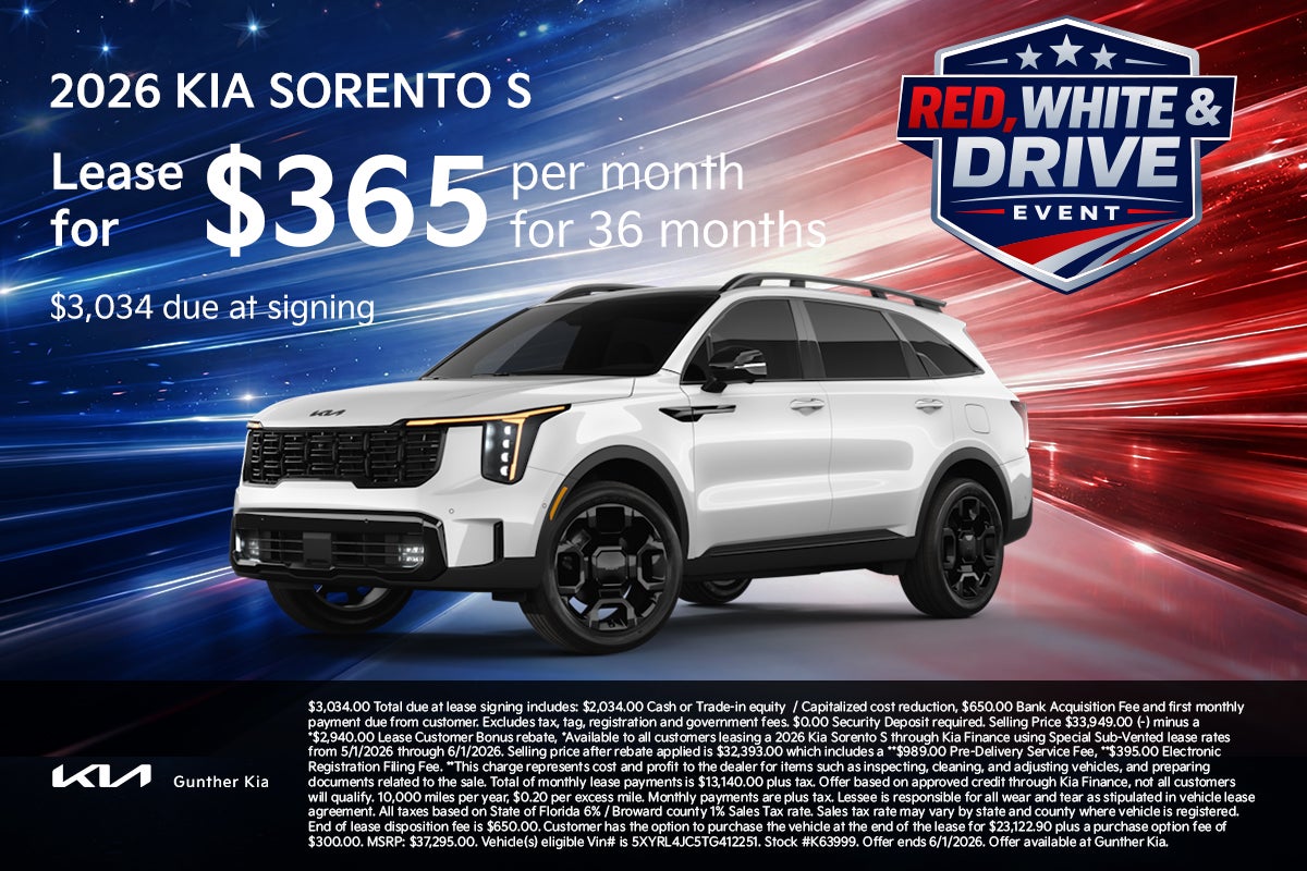 Sorento Lease Offer - May 2026