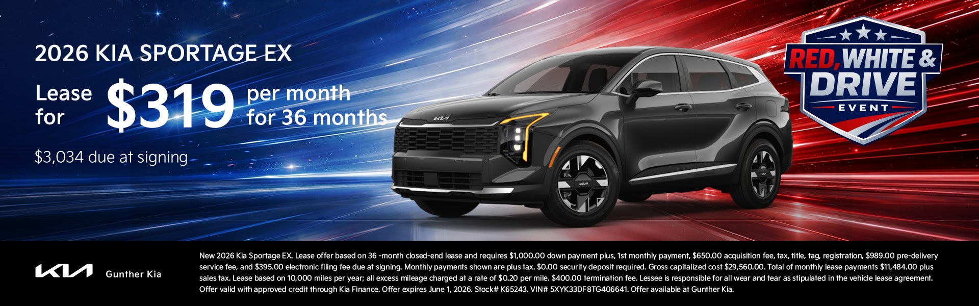 Sportage Lease Offer - May 2026