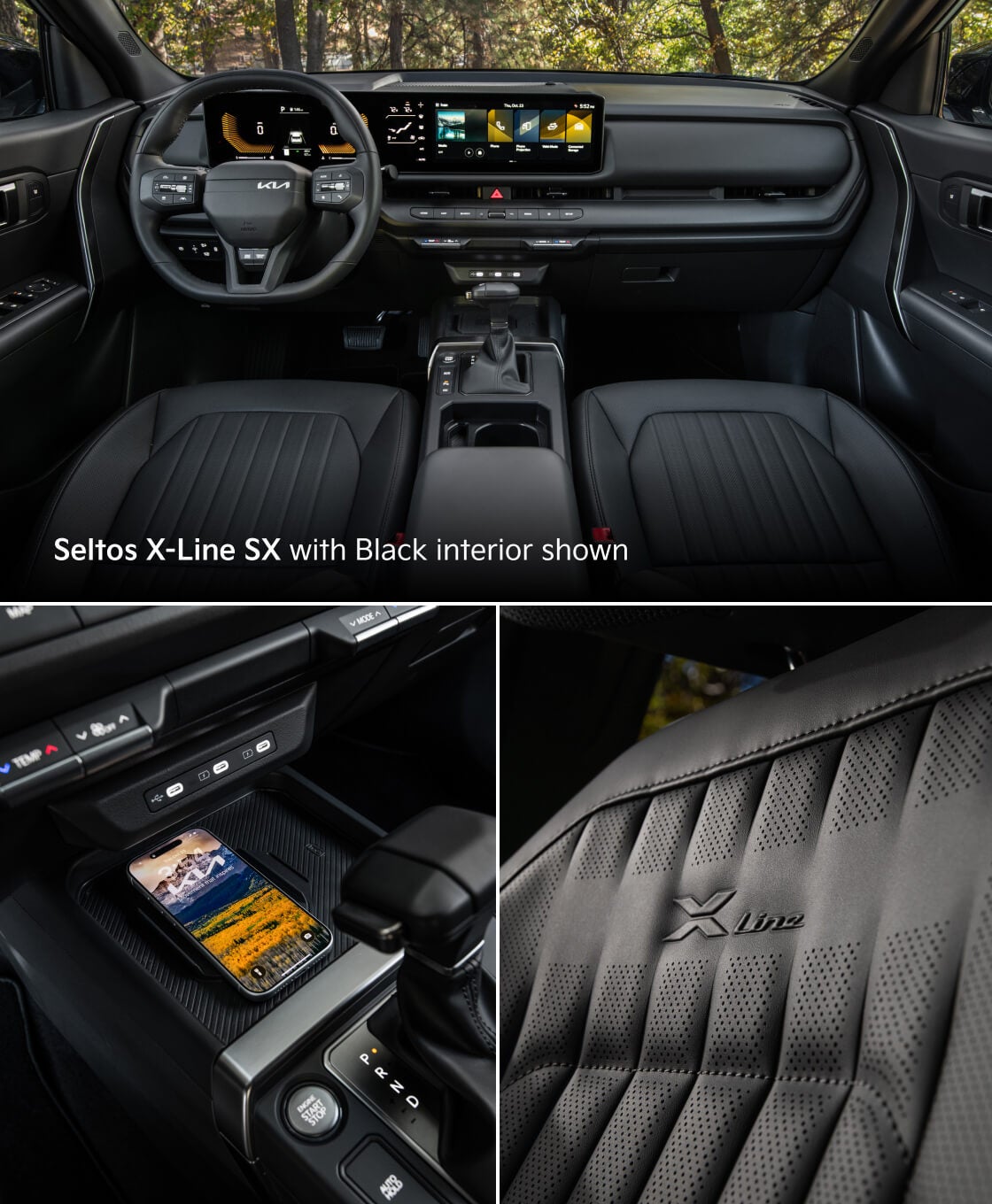 Seltos X-Line SX with Black Interior shown