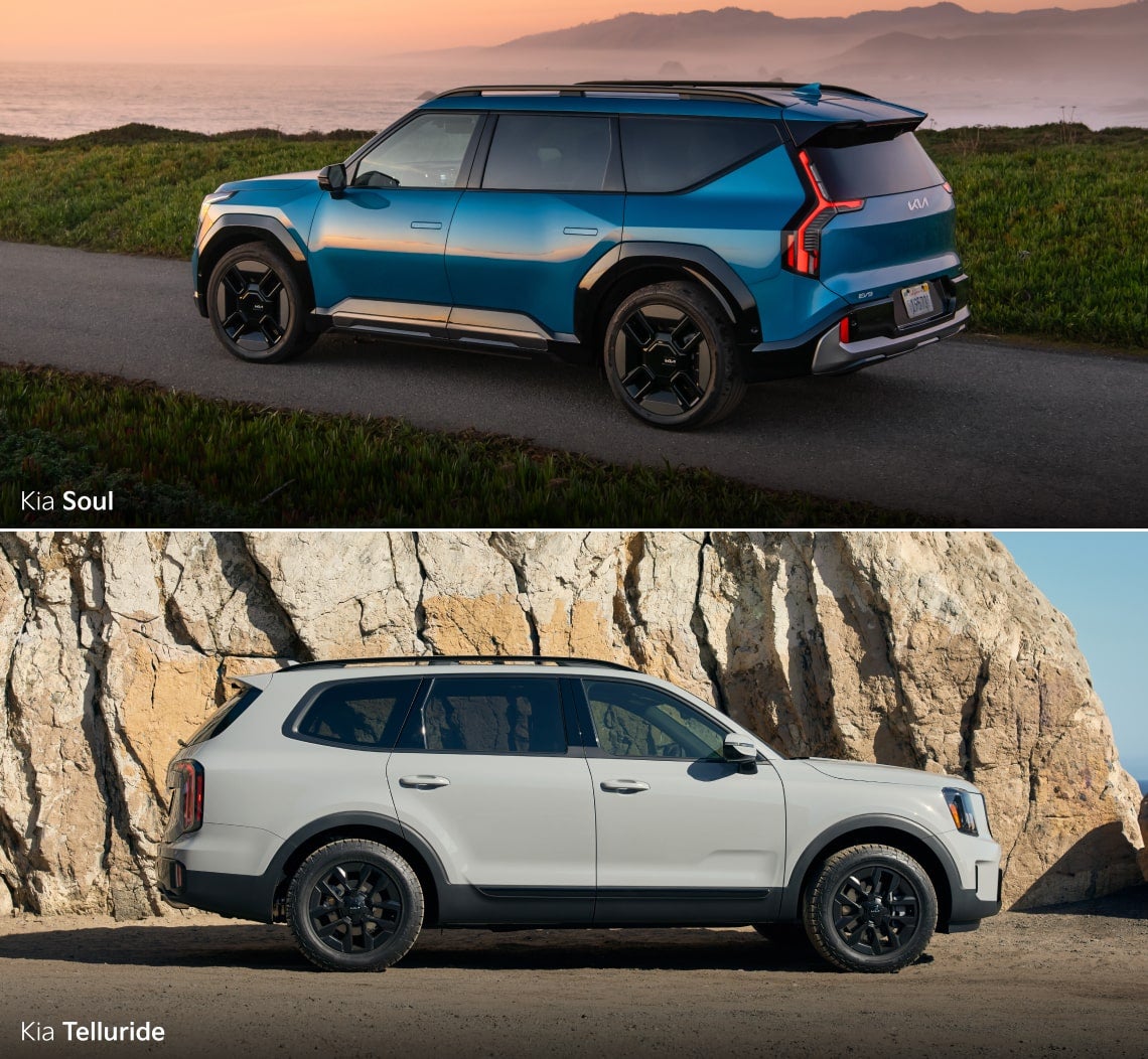 Kia EV9 vs. Kia Telluride Dimensions & Style