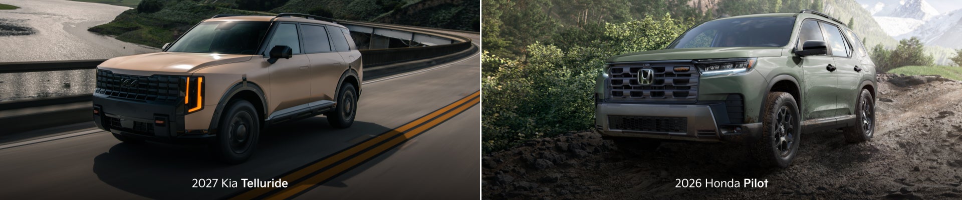 2027 Kia Telluride Vs. 2026 Honda Pilot